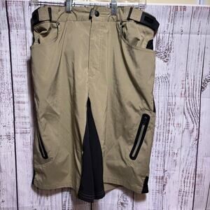 Zoic Ether Cycling Shorts Men’s XL Tan Biking Hiking Outdoor Adjustable Cargo